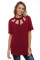 Burgundy Cage Design High Neck Top