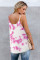 Pink Tie Dye Print Knit Tank Top