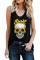 Black Skull Print Tank Top