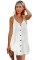 White Buttoned Slip Dress