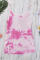 Pink Tie Dye Print Knit Tank Top