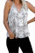White Snake Printed Racerback Tank Top