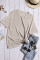 Apricot Short Sleeve Knit Top