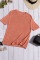 Orange Short Sleeve Knit Top