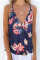 Blue Floral Drape Tank
