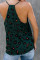 Green Leopard Printed Racerback Tank Top