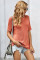 Orange Short Sleeve Knit Top