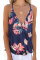 Blue Floral Drape Tank