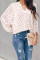 White Love You Boo Balloon Sleeve Blouse