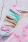 Multicolor Tie-dye Ruffled Cap Sleeve T-shirt