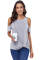 Gray Twist Front Cold Shoulder Tee