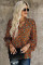 Brown Love You Boo Balloon Sleeve Blouse