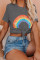 Gray Pot Of Gold Heathered Rainbow Tee