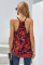 Blue Leaf Print Tank Top