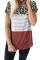 Rusty Block Striped and Leopard Short Sleeve Tee