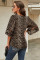 Leopard 3/4 Flared Sleeve Blouse