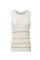 Beige Knit Tank Top with Stripes