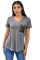 Gray Leopard Printed Splicing T-Shirt