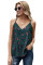Green Leopard Printed Racerback Tank Top
