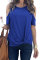 Blue Twist Front Cold Shoulder Tee