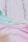 Multicolor Tie-dye Ruffled Cap Sleeve T-shirt