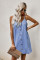 Sky Blue Buttoned Slip Dress