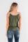 Green Somewhere Next To You Twist Tank Top