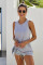 Gray Knot Front Jersey Tank