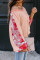 Red Contrast Eyelet Thermal Knit Top