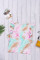 Multicolor Tie-dye Ruffled Cap Sleeve T-shirt