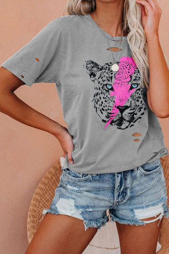Distressed Bowie Jaguar Cotton Tee