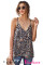 Apricot Fragment Printed Racerback Tank Top