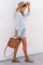 Sky Blue Cotton Striped Button Shirt