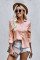 Orange Embossed Button Shirt