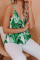 Green Jungle Book Palm Drape Tank