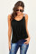 Black Somewhere Next To You Twist Tank Top