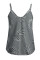 Gray Tropical Plant Print Tank Top