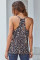 Apricot Fragment Printed Racerback Tank Top