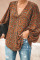 Brown Love You Boo Balloon Sleeve Blouse