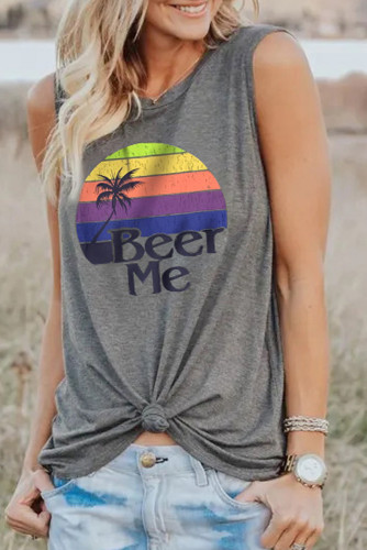 Beer Me Casual Gray Tank