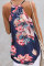Blue Floral Drape Tank