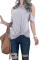 Gray Twist Front Cold Shoulder Tee