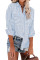 Sky Blue Cotton Striped Button Shirt