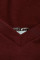Burgundy Leopard Patch Pocket Long Sleeve Top