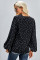 Black Love You Boo Balloon Sleeve Blouse