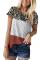 Rusty Block Striped and Leopard Short Sleeve Tee