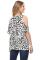 White Leopard Print Cold Shoulder Top