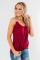 Red Somewhere Next To You Twist Tank Top