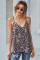 Apricot Fragment Printed Racerback Tank Top