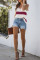 Red Striped V-Neck Knit Tank